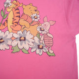 CAMISETA VINTAGE DISNEY WINNIE THE POOH FLOR ROSA AÑOS 90 TALLA XL