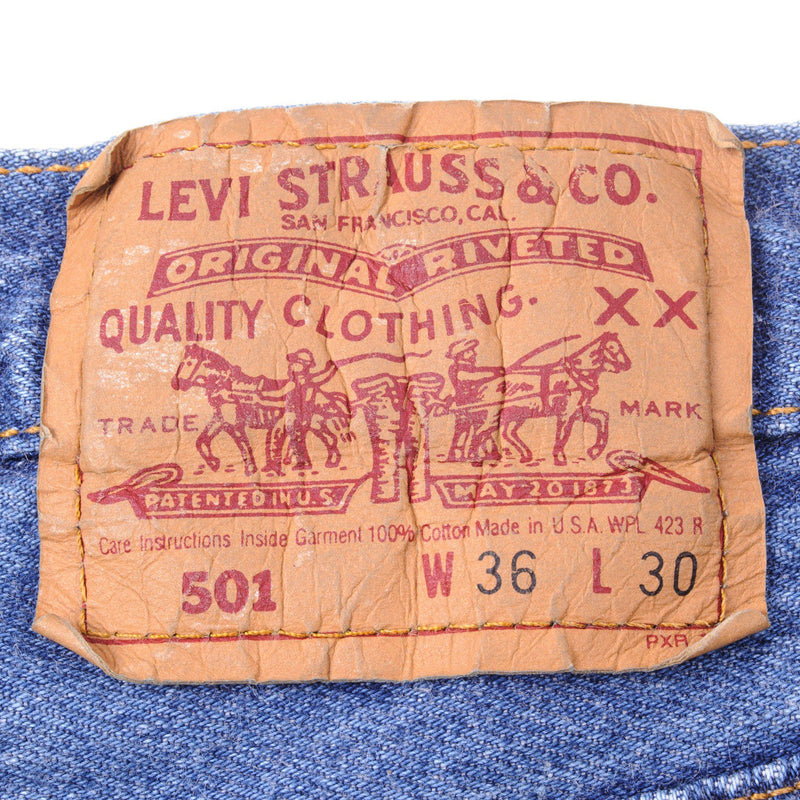 VINTAGE LEVIS 501 JEANS INDIGO 1988-1993 SIZE W33 L29 MADE IN USA