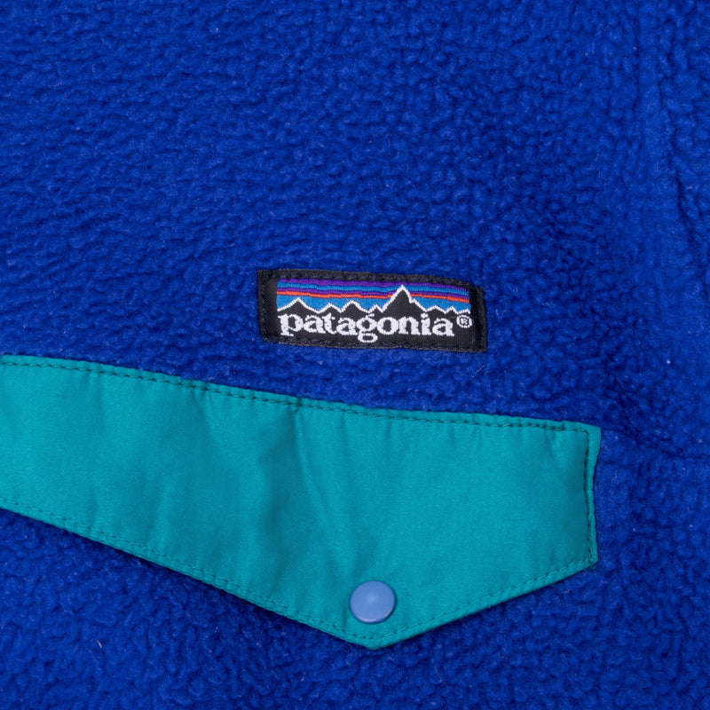 Vintage Patagonia Blue Snap T Fleece Pullover Jacket 1990S Size Small