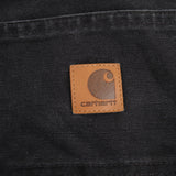 Vintage Carhartt Carpenter Flannel Lined Black Pants Size 32X30