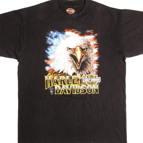 CAMISETA VINTAGE CON EMBLEMA 3D DE HARLEY DAVIDSON, TALLA MEDIANA, 1988, FABRICADA EN EE. UU.