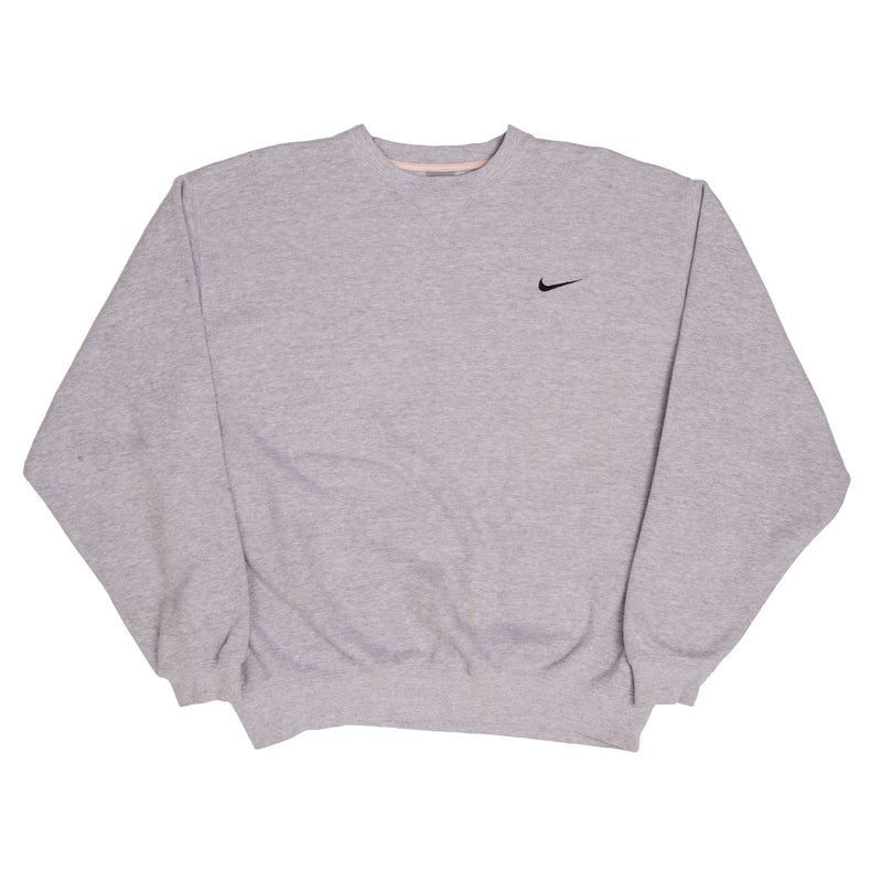 VINTAGE CLASSIC NIKE SWOOSH GRAY HEAVYWEIGHT SWEATSHIRT 2000S XL