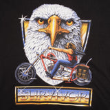 Vintage Bike Eagle Survivor 1990S Tee Shirt Size Youth (14/16)