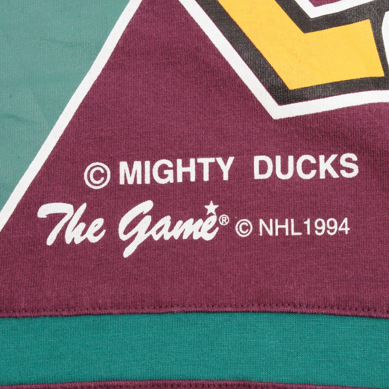 VINTAGE NHL ANAHEIM MIGHTY DUCKS TEE SHIRT 1994 SIZE MEDIUM YOUTH (10-12)