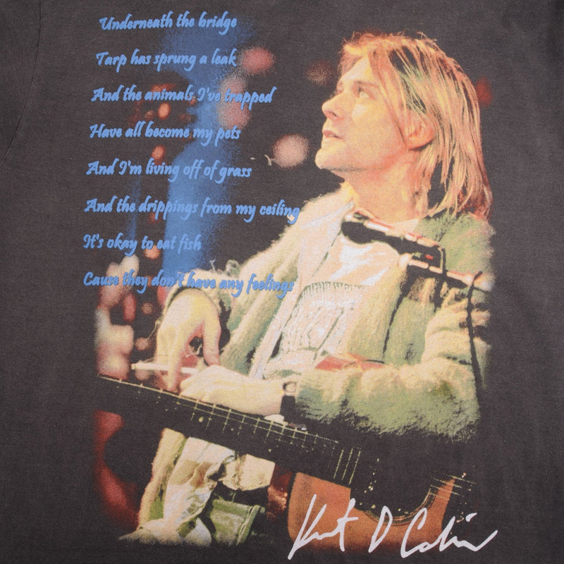 Bootleg Tee Shirt NirvanaKurt Cobain Size XL With Single Stitch Sleeves