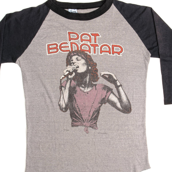 CAMISETA RAGLÁN VINTAGE PAT BENATAR TOUR 1981 TALLA PEQUEÑA FABRICADA EN EE. UU.