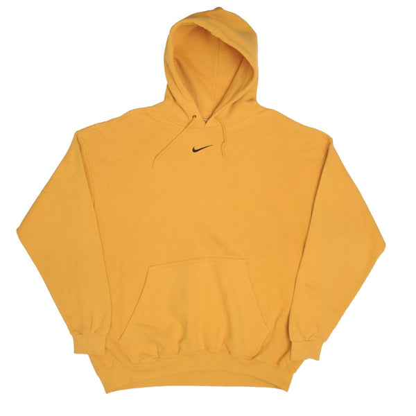 SUDADERA CON CAPUCHA NIKE VINTAGE CON SWOOSH CENTRAL NARANJA DE TRAVIS SCOTT, AÑOS 90, XL, FABRICADA EN EE. UU.