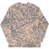 Vintage Hunting Mossy Oak Shadow Grass Camo Long Sleeve Pocket Tee Shirt Size XL