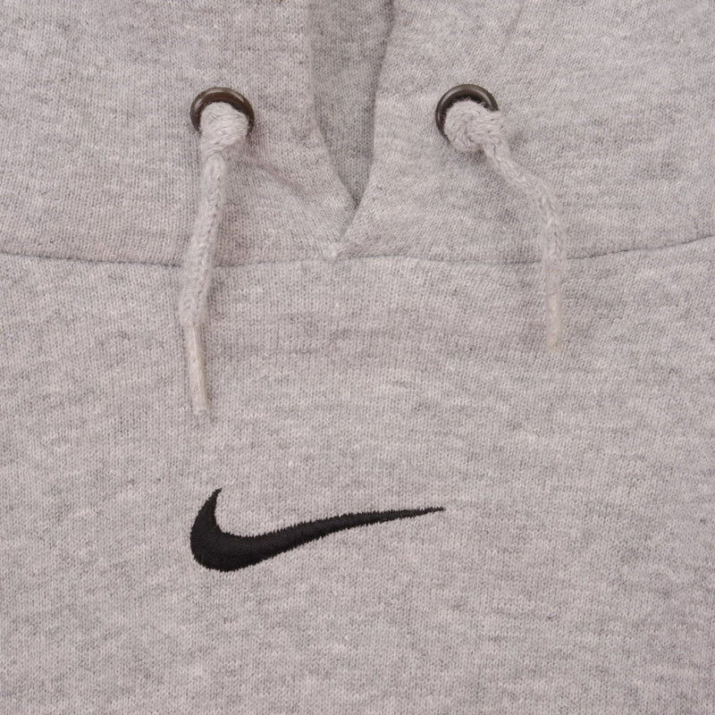 Vintage Gray Nike Center Swoosh Hoodie 1990S Size Medium Made In USA Travis Scott