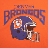 Vintage NFL Denver Broncos Tee Shirt Early 1990S Size Medium Made In USA With Single Stitch Sleeves