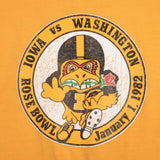 Vintage Iowa Vs Washington College Football at Rose Bowl Tee Shirt 1982 Large Made In USA With Single Stitch 