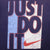 Vintage Nike Just Do It Swoosh Blue Tee Shirt Late 1990s Size Large Made In USA