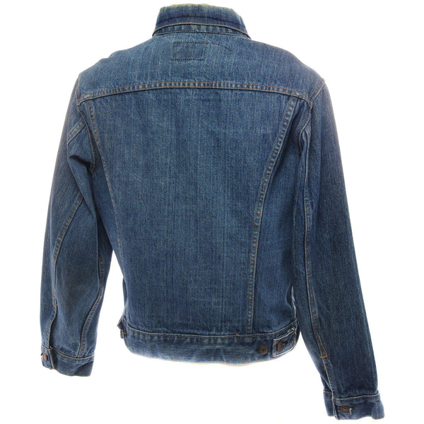 CHAQUETA VINTAGE LEVIS TIPO 3 2 BOLSILLOS COSTURA SIMPLE TALLA 42 FABRICADA EN EE. UU.