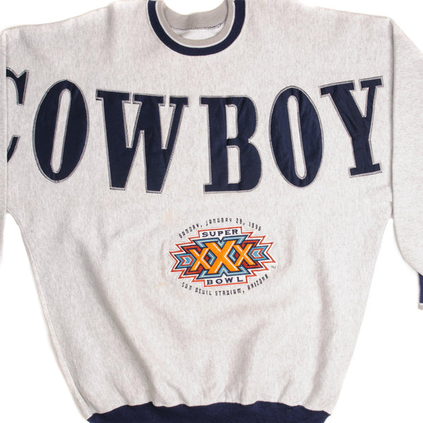 SUDADERA VINTAGE NFL DALLAS COWBOYS SUPER BOWL 1996 TALLA XL FABRICADA EN EE. UU.