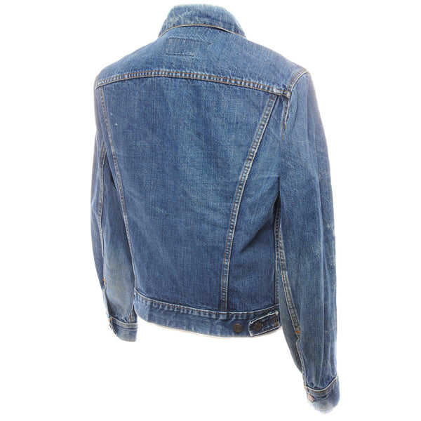 CHAQUETA VINTAGE LEVIS TIPO 3 2 BOLSILLOS COSTURA SIMPLE TALLA 42 FABRICADA EN EE. UU.