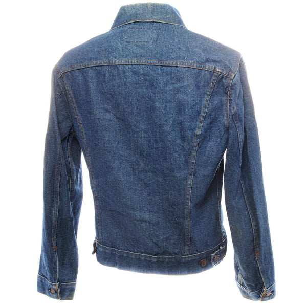 CHAQUETA VINTAGE LEVIS TIPO 3 2 BOLSILLOS COSTURA SIMPLE TALLA 42 FABRICADA EN EE. UU.