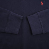 Polo Ralph Lauren Navy Blue Quarter Zip Sweatshirt Size Large 