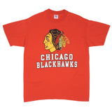 Vintage NHL Chicago Blackhawks 1990S Tee Shirt Size Large Made In USA With Single Stitch Sleeves