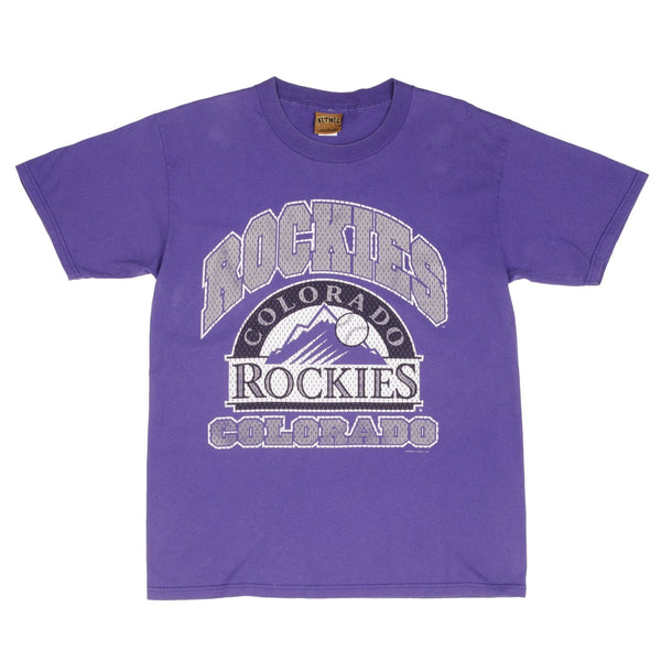 Vintage Purple MLB Colorado Rockies Tee Shirt 1996 Size Large Made In USA