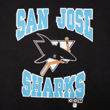 CAMISETA ANTIGUA DE LA NHL SAN JOSÉ SHARKS DE LA DÉCADA DE 1990, TALLA XL, FABRICADA EN EE. UU.