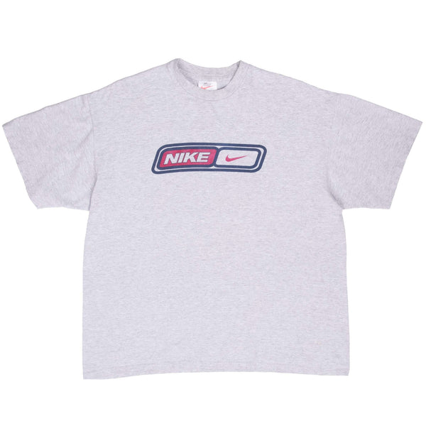 Vintage Nike Spellout Grey Tee Shirt 1990S Size Large