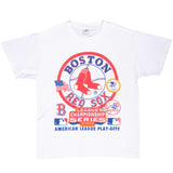 Vintage Mlb Boston Red Sox American League Play Offs 2003 Tee Shirt Size Large