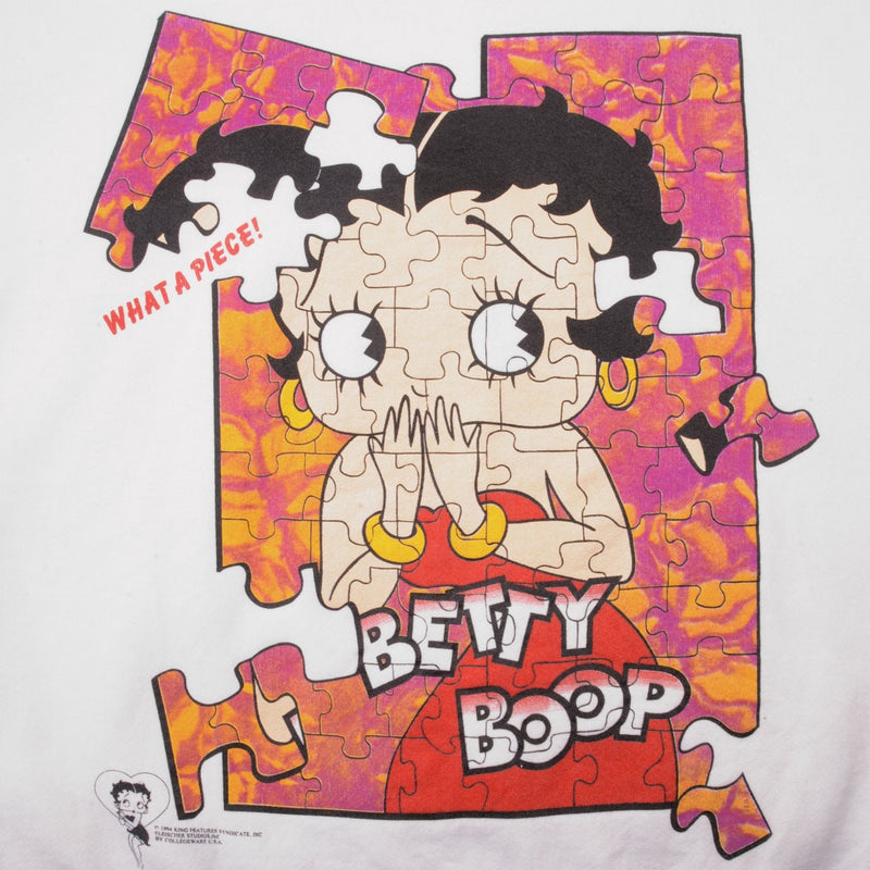 Vintage Betty Boop Puzzle Sweatshirt 1994 Size Large Made In USA