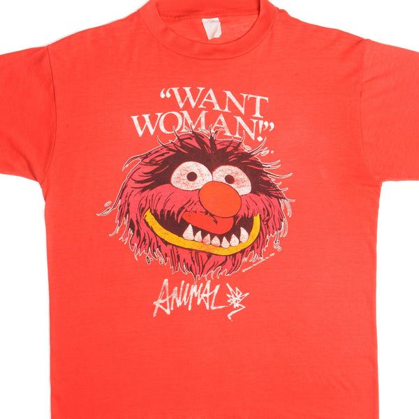 CAMISETA ANIMALES VINTAGE DE THE MUPPETS SHOW 1981 TALLA GRANDE FABRICADA EN EE. UU.