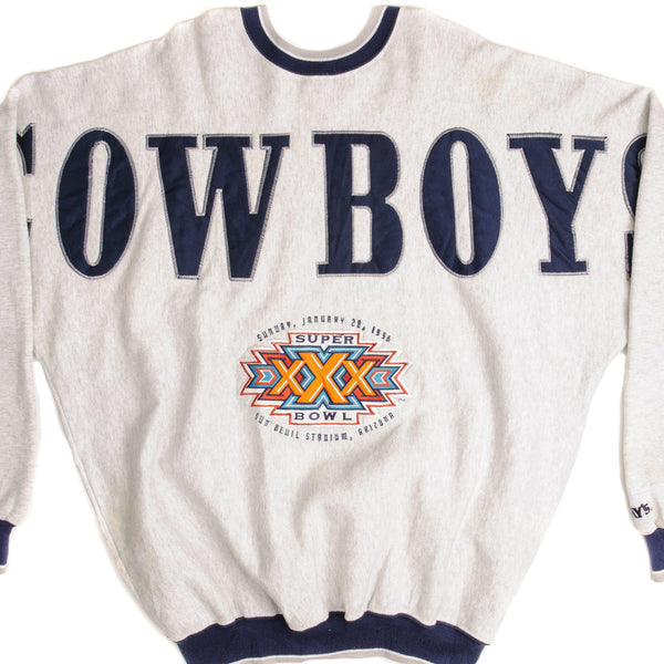 SUDADERA VINTAGE NFL DALLAS COWBOYS SUPER BOWL 1996 TALLA XL FABRICADA EN EE. UU.