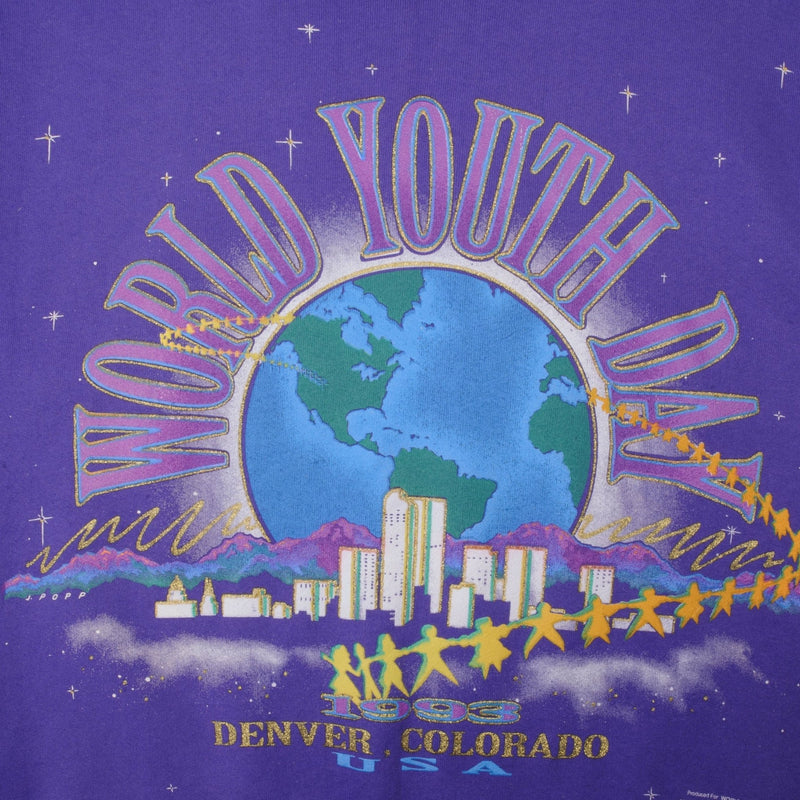 Vintage World Youth Day Denver Colorado 1993 Sweatshirt Large Made In Usa