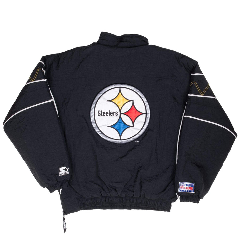 Vintage Nfl Pittsburgh Steelers Heavy Pullover Starter Jacket 1990S Size Medium