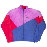 Vintage Nike Swoosh Neon Windbreaker Jacket Late 1980S Size Large