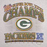 Vintage NFL Green Bay Packers Super Bowl Champions 1997 Tee Shirt Size Large Made In USA With Single Stitch Sleeves