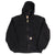 CHAQUETA ACTIVA CON CAPUCHA CARHARTT VINTAGE NEGRA J140BLK TALLA MEDIANA FABRICADA EN EE. UU.