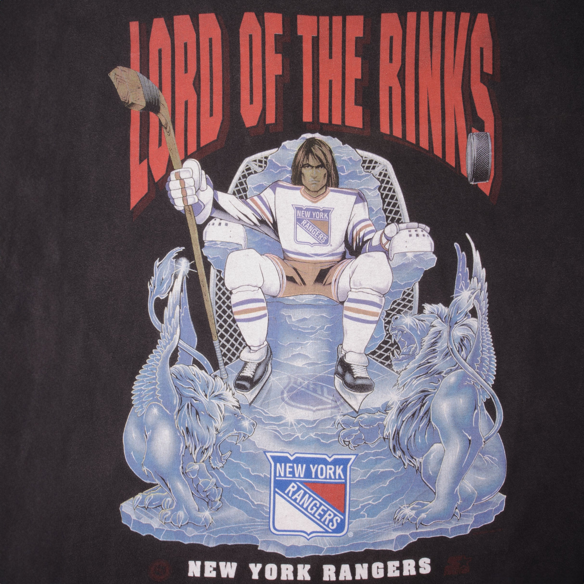vintage 80s NEW YORK RANGERS NHL ICE HOCKEY L/S T-Shirt LARGE/XL