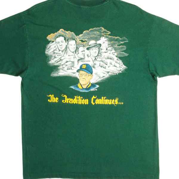 VINTAGE NOTRE DAME FOOTBALL TEE SHIRT 1990s SIZE XL MADE IN USA