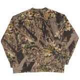 Vintage Hunting Mossy Oak Break Up Camo Long Sleeve Henley Tee Shirt Size XL