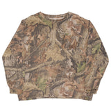 Vintage Hunting Advantage Timber Camo Long Sleeve Pocket Tee Shirt Size Large