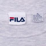 VINTAGE FILA EMBROIDERED GREY SWEATSHIRT 1990S XL