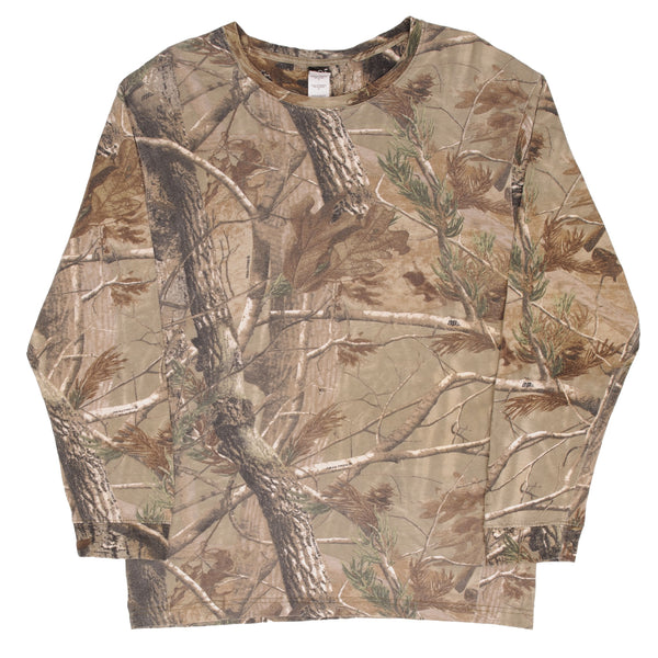 Vintage Hunting Realtree Aphd Camo Long Sleeve Tee Shirt Size Large