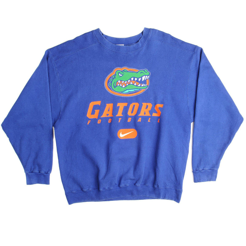 Vintage Nike Team The Gators Football Of The University Of Florida Sweatshirt Early 1990s Size Large Made In USA.