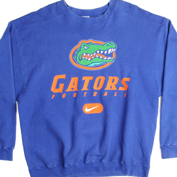 SUDADERA DE FÚTBOL VINTAGE NIKE GATORS DE PRINCIPIOS DE LA DÉCADA DE 1990, TALLA GRANDE, FABRICADA EN EE. UU.