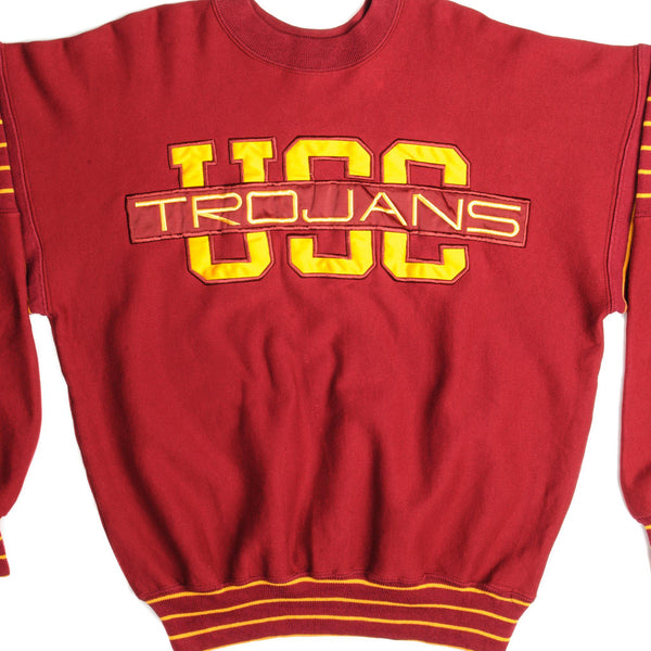 SUDADERA UNIVERSITARIA USC TROJANS VINTAGE TALLA GRANDE FABRICADA EN EE. UU.