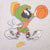 Vintage Nike Space Jam Looney Tunes Marvin The Martian Tee Shirt 1993 Size Large Made In USA With Single Stitch Sleeves