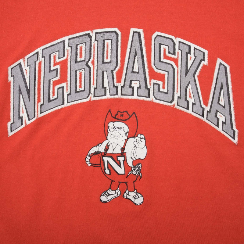 Vintage Champion NFL Nebraska Huskers 1980S Tee Shirt Size Medium Made In USA With Single Stitch Sleeves