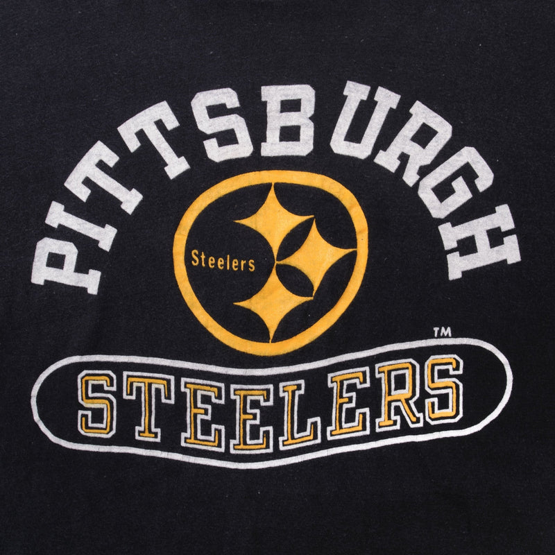 Vintage Champion NFL Pittsburgh Steelers Tee Shirt 1980S Size Large Made In USA With Single Stitch Sleeves