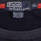 Vintage Ralph Lauren Navy Blue 1990S Classic Crewneck Sweatshirt Size 2XL Made In Usa