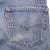 Beautiful Indigo Levis 501 jeans Made in USA with Light Wash.  Size on tag 35X23 Actual Size 33X28 Back Button #501