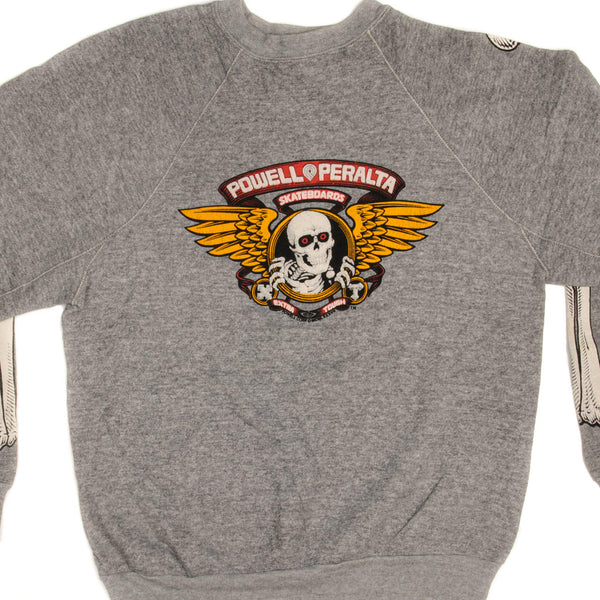 SUDADERA VINTAGE SKATE POWELL PERALTA TALLA GRANDE FABRICADA EN EE. UU. PRINCIPIOS DE LOS 80