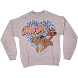 Vintage Scooby-Doo ! with Flowers In Heart Shape Sweatshirt 1990s Size Large.